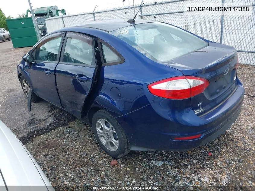 3FADP4BJ3GM144388 2016 Ford Fiesta Se