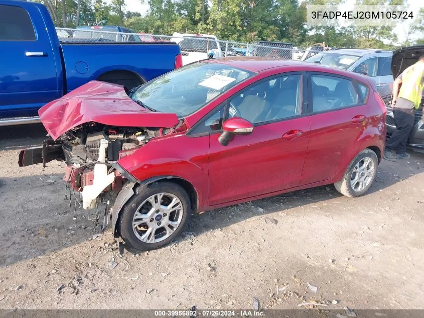 3FADP4EJ2GM105724 2016 Ford Fiesta Se