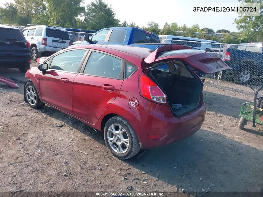 3FADP4EJ2GM105724 2016 Ford Fiesta Se