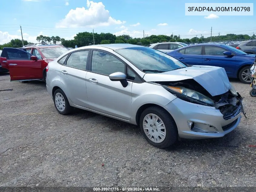 2016 Ford Fiesta S VIN: 3FADP4AJ0GM140798 Lot: 39971775