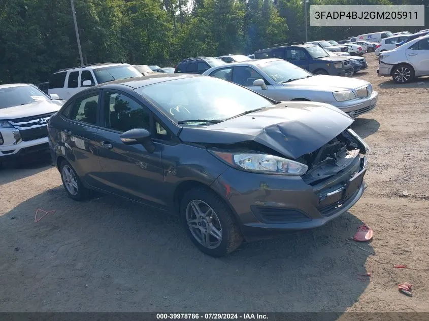 3FADP4BJ2GM205911 2016 Ford Fiesta Se