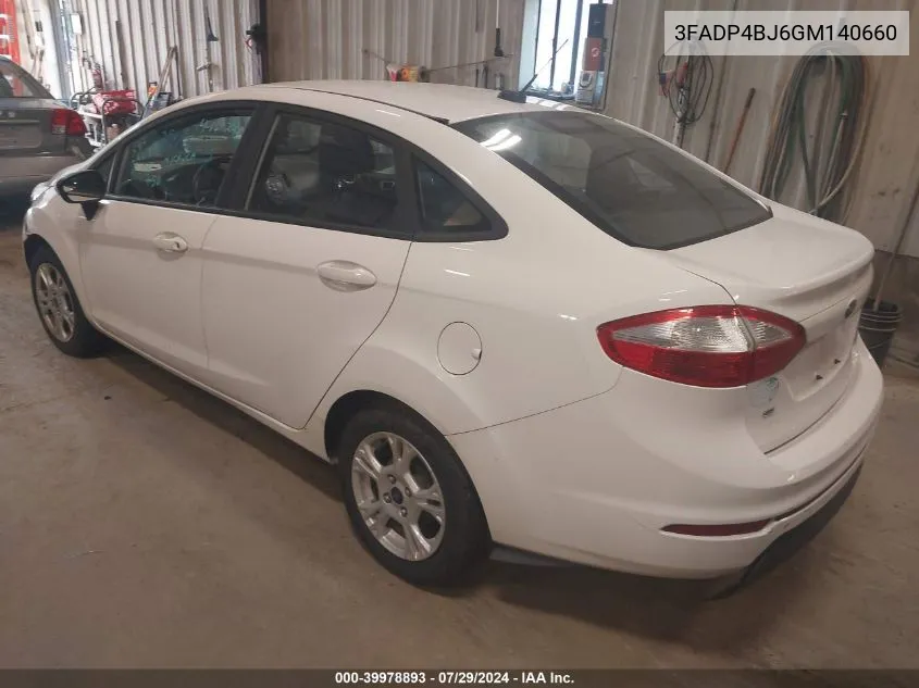 3FADP4BJ6GM140660 2016 Ford Fiesta Se