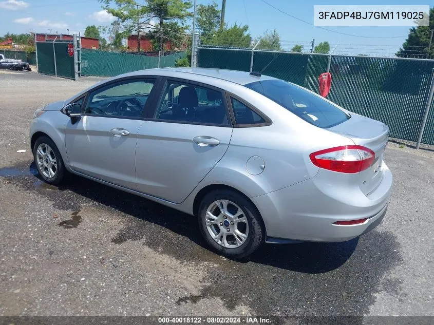 3FADP4BJ7GM119025 2016 Ford Fiesta Se