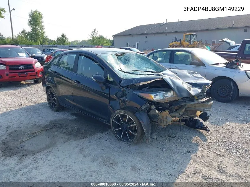 2016 Ford Fiesta Se VIN: 3FADP4BJ8GM149229 Lot: 40018360