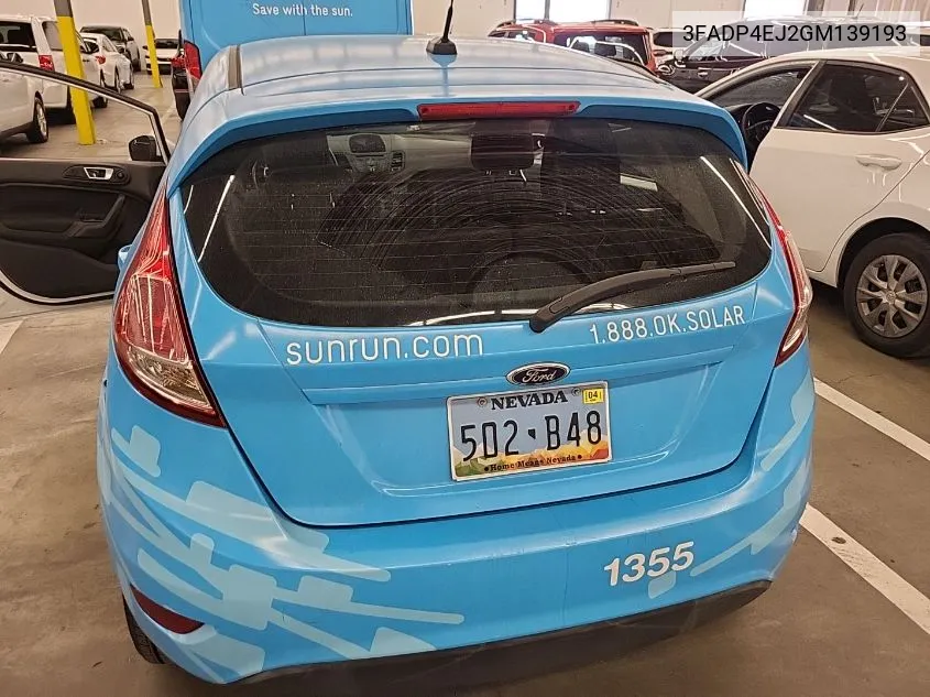 2016 Ford Fiesta Se VIN: 3FADP4EJ2GM139193 Lot: 40027960