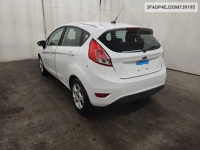 3FADP4EJ2GM139193 2016 Ford Fiesta Se