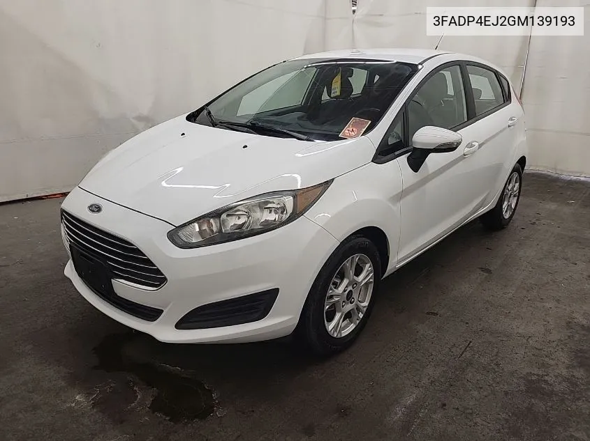 3FADP4EJ2GM139193 2016 Ford Fiesta Se