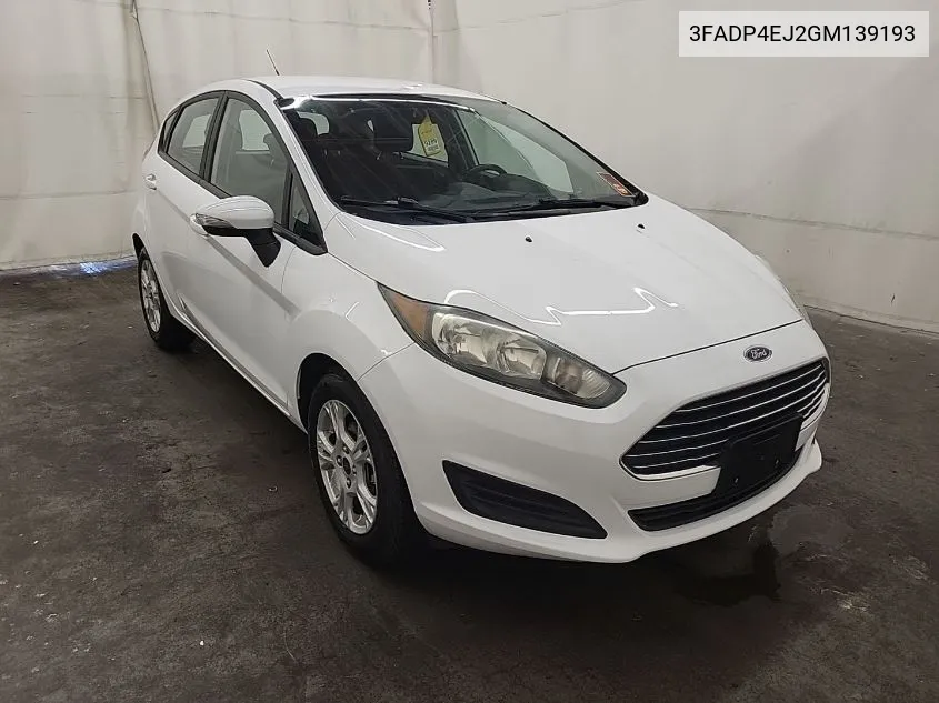 3FADP4EJ2GM139193 2016 Ford Fiesta Se