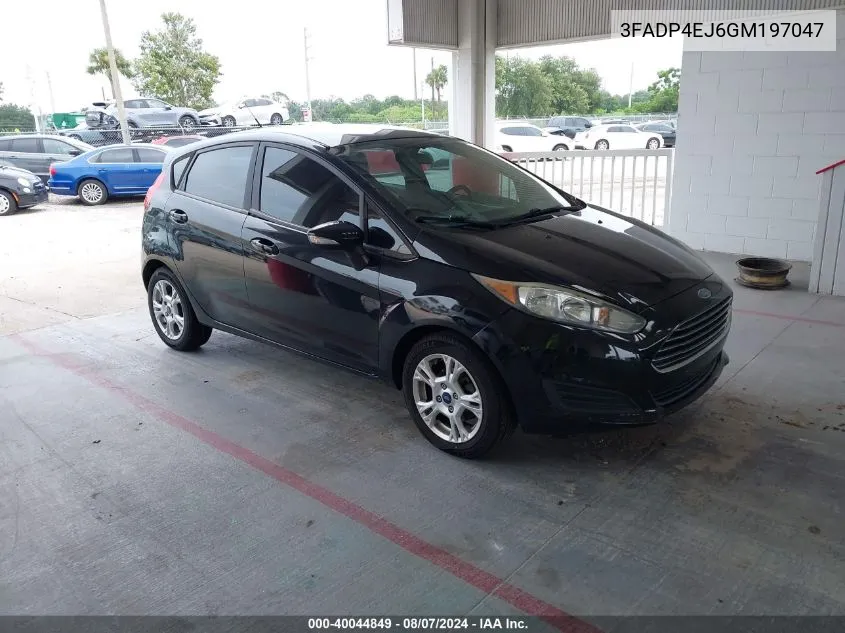 2016 Ford Fiesta Se VIN: 3FADP4EJ6GM197047 Lot: 40044849