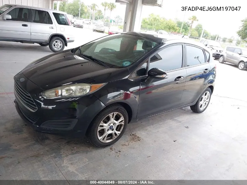 2016 Ford Fiesta Se VIN: 3FADP4EJ6GM197047 Lot: 40044849