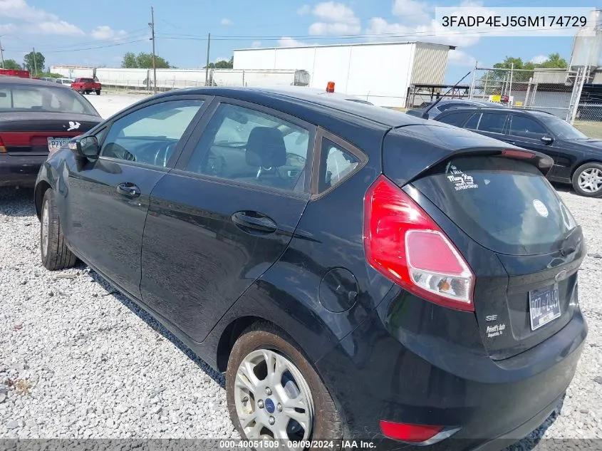 2016 Ford Fiesta Se VIN: 3FADP4EJ5GM174729 Lot: 40051509