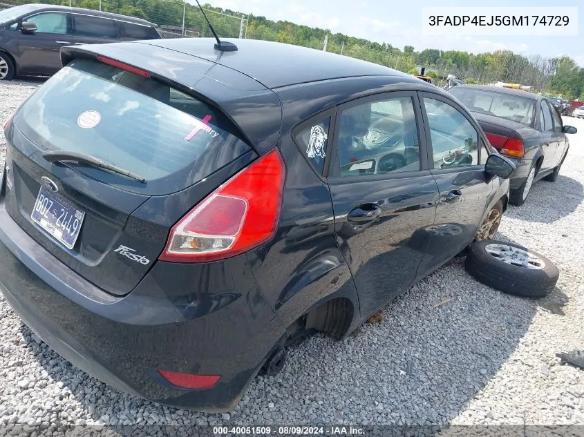 2016 Ford Fiesta Se VIN: 3FADP4EJ5GM174729 Lot: 40051509