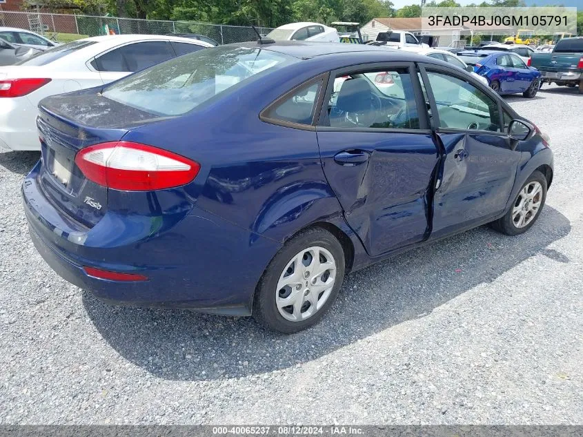 3FADP4BJ0GM105791 2016 Ford Fiesta Se