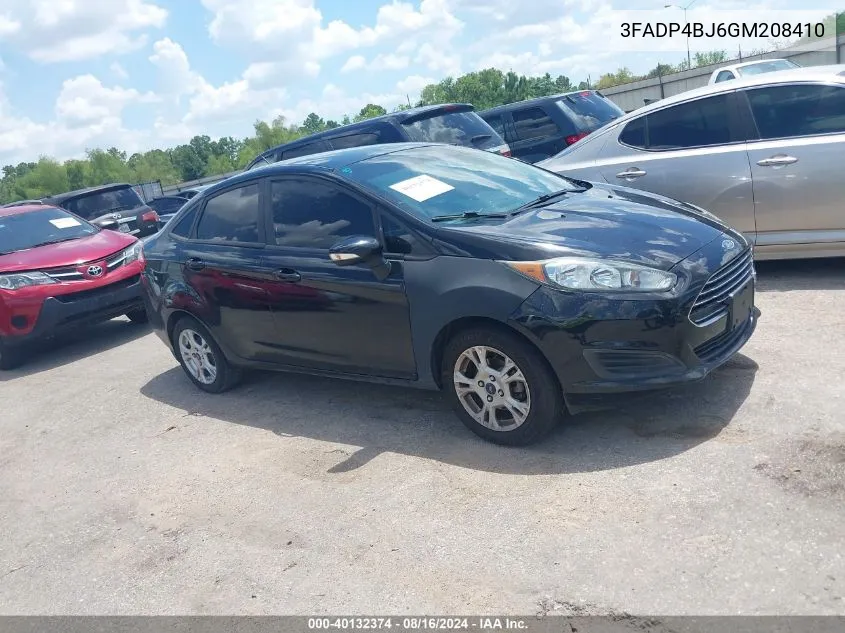 2016 Ford Fiesta Se VIN: 3FADP4BJ6GM208410 Lot: 40132374