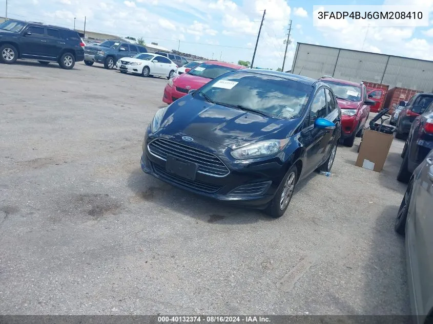 2016 Ford Fiesta Se VIN: 3FADP4BJ6GM208410 Lot: 40132374