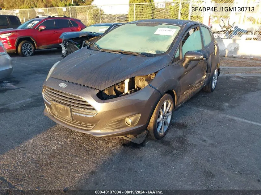 2016 Ford Fiesta Se VIN: 3FADP4EJ1GM130713 Lot: 40137004