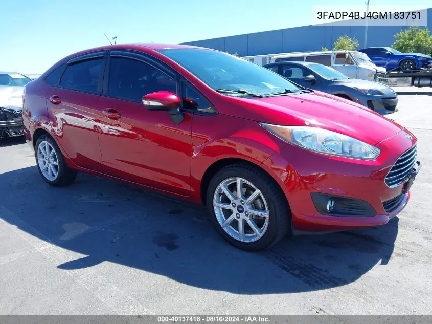 3FADP4BJ4GM183751 2016 Ford Fiesta Se