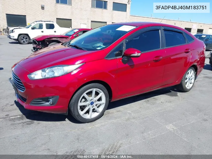 3FADP4BJ4GM183751 2016 Ford Fiesta Se