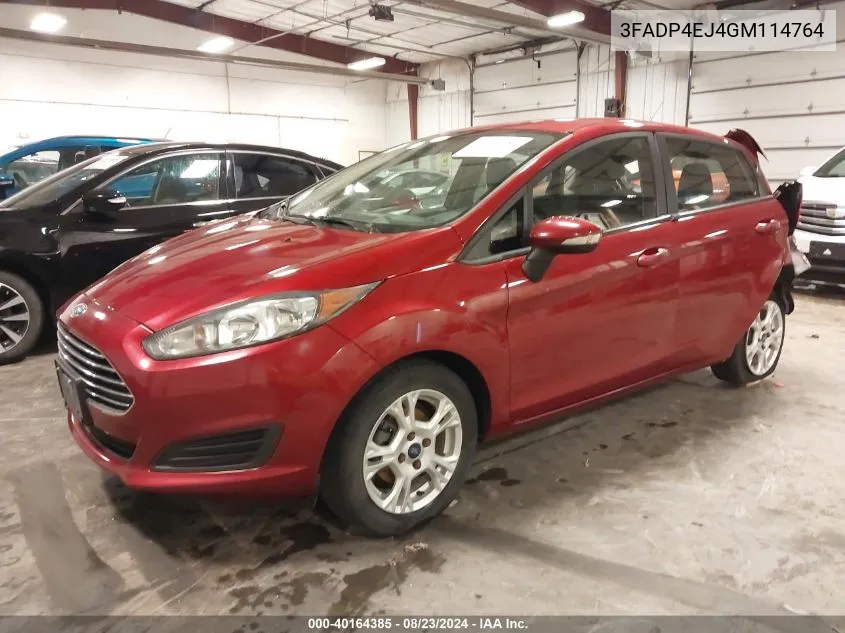 2016 Ford Fiesta Se VIN: 3FADP4EJ4GM114764 Lot: 40164385