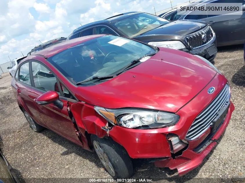 2016 Ford Fiesta Se VIN: 3FADP4BJ9GM146890 Lot: 40168793