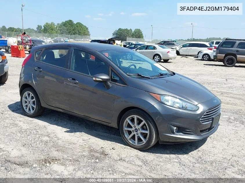 2016 Ford Fiesta Se VIN: 3FADP4EJ2GM179404 Lot: 40189051