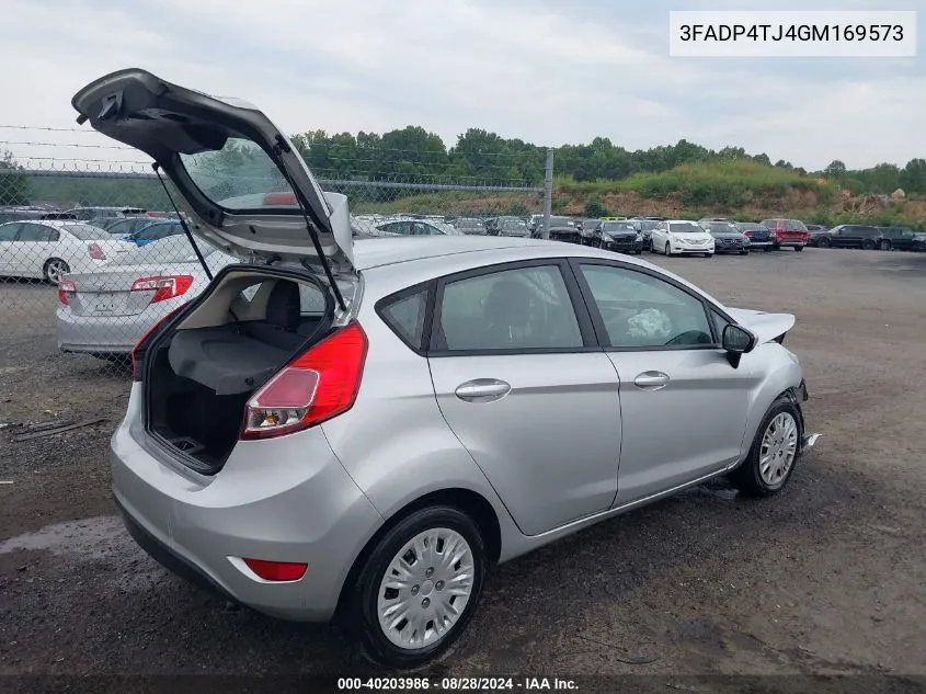 2016 Ford Fiesta S VIN: 3FADP4TJ4GM169573 Lot: 40203986