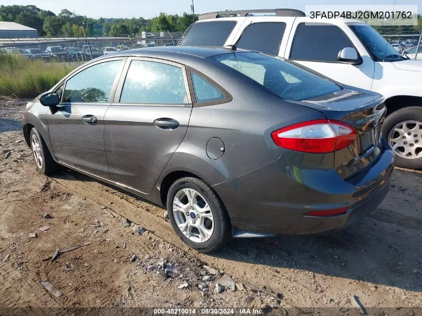 2016 Ford Fiesta Se VIN: 3FADP4BJ2GM201762 Lot: 40210014