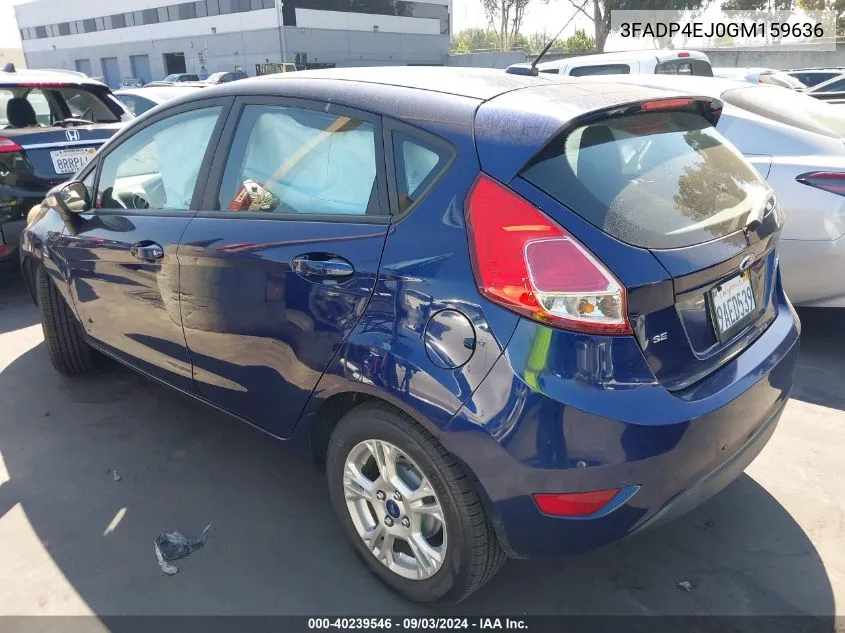 2016 Ford Fiesta Se VIN: 3FADP4EJ0GM159636 Lot: 40239546