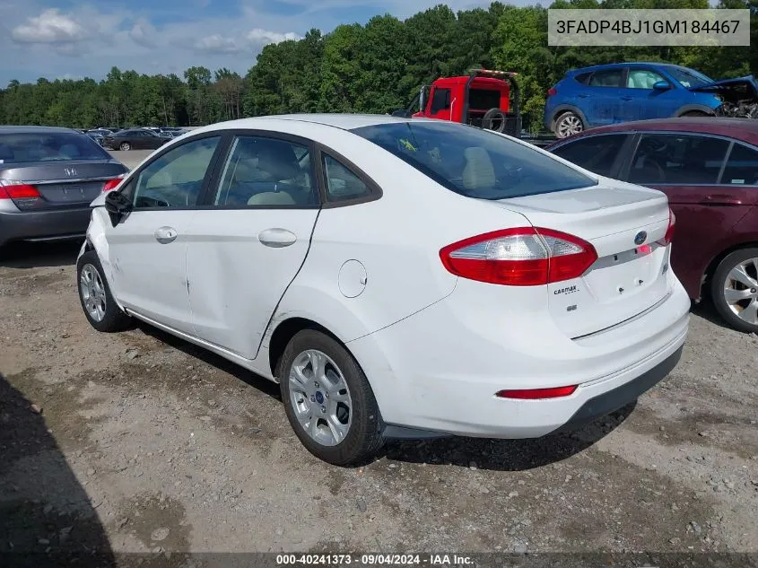 3FADP4BJ1GM184467 2016 Ford Fiesta Se