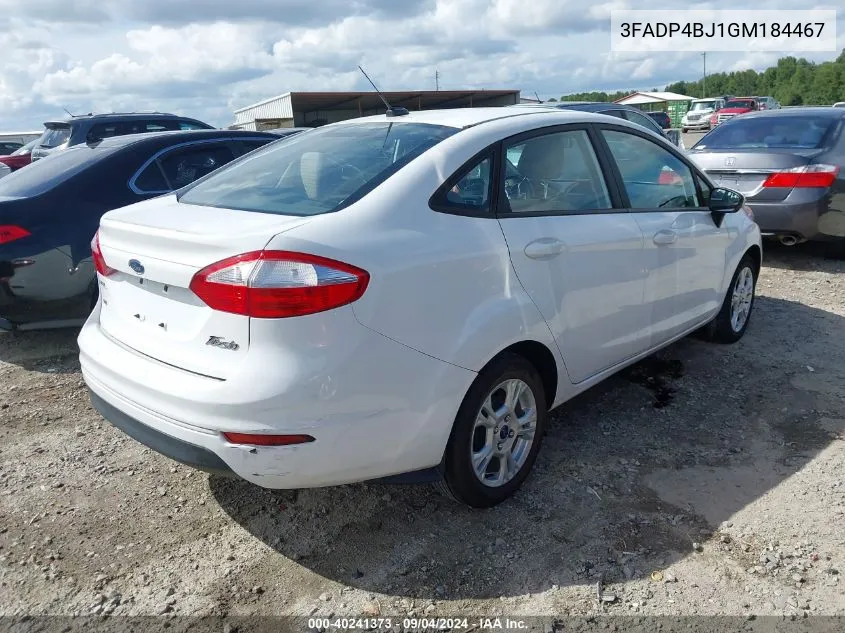 2016 Ford Fiesta Se VIN: 3FADP4BJ1GM184467 Lot: 40241373