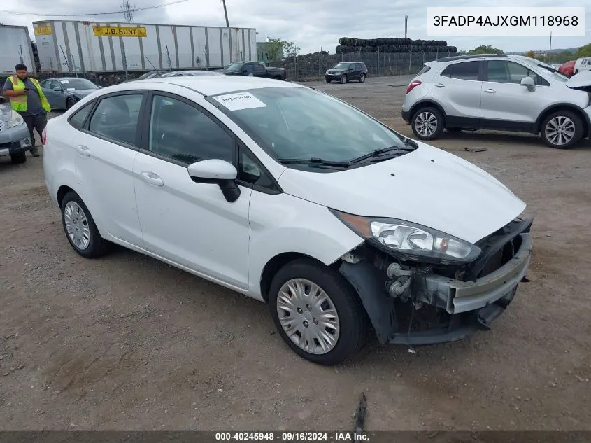 3FADP4AJXGM118968 2016 Ford Fiesta S