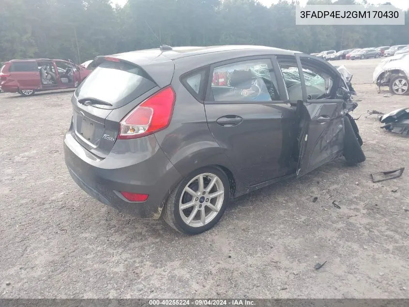 3FADP4EJ2GM170430 2016 Ford Fiesta Se