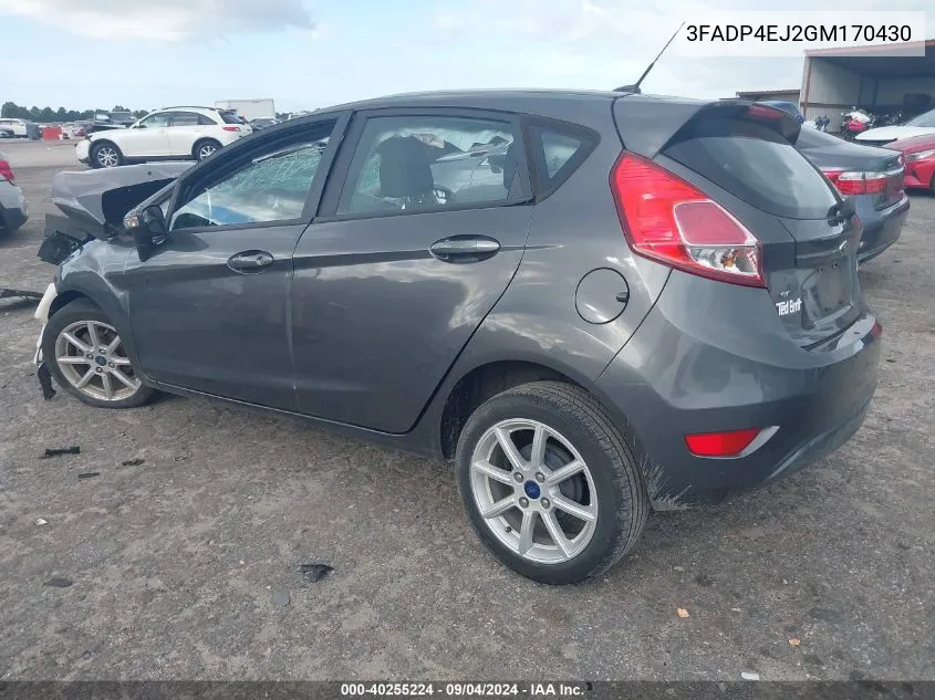 3FADP4EJ2GM170430 2016 Ford Fiesta Se