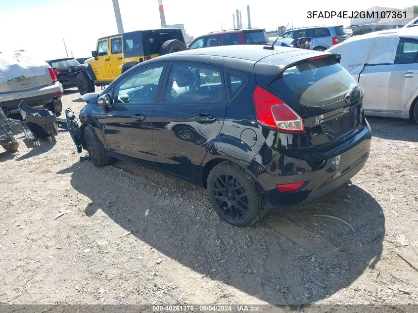 2016 Ford Fiesta Se VIN: 3FADP4EJ2GM107361 Lot: 40261375