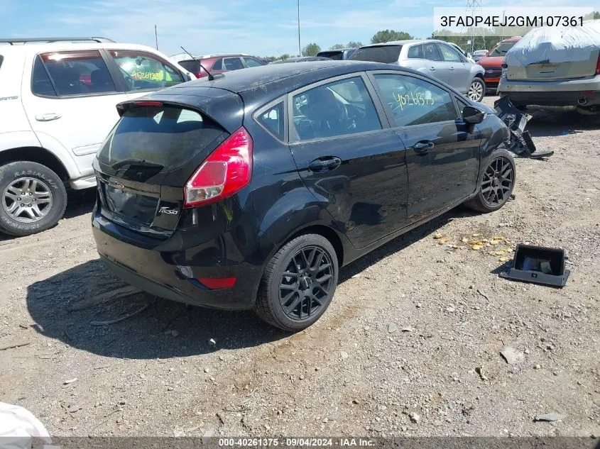 2016 Ford Fiesta Se VIN: 3FADP4EJ2GM107361 Lot: 40261375