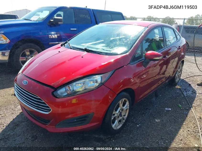 3FADP4BJ6GM119503 2016 Ford Fiesta Se