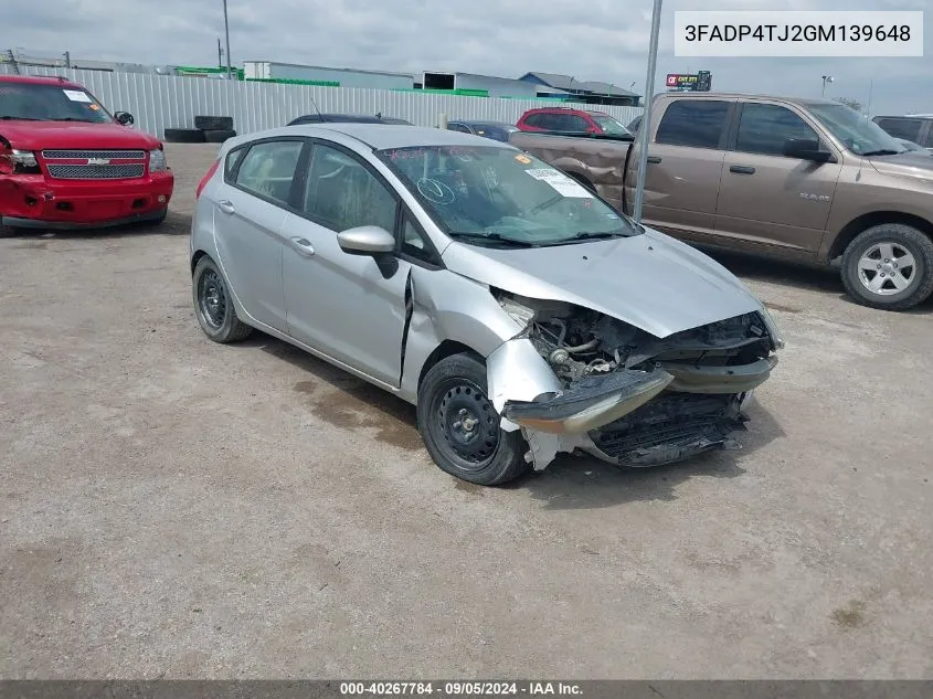 3FADP4TJ2GM139648 2016 Ford Fiesta S