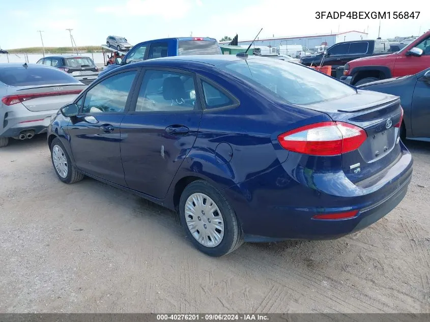 3FADP4BEXGM156847 2016 Ford Fiesta Se