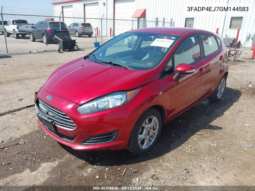 2016 Ford Fiesta Se VIN: 3FADP4EJ7GM144583 Lot: 40309536