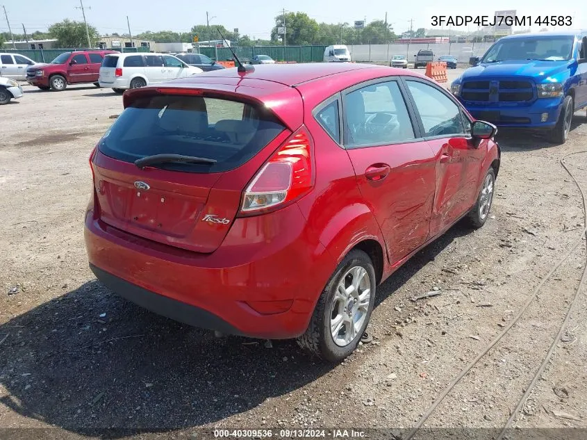 2016 Ford Fiesta Se VIN: 3FADP4EJ7GM144583 Lot: 40309536