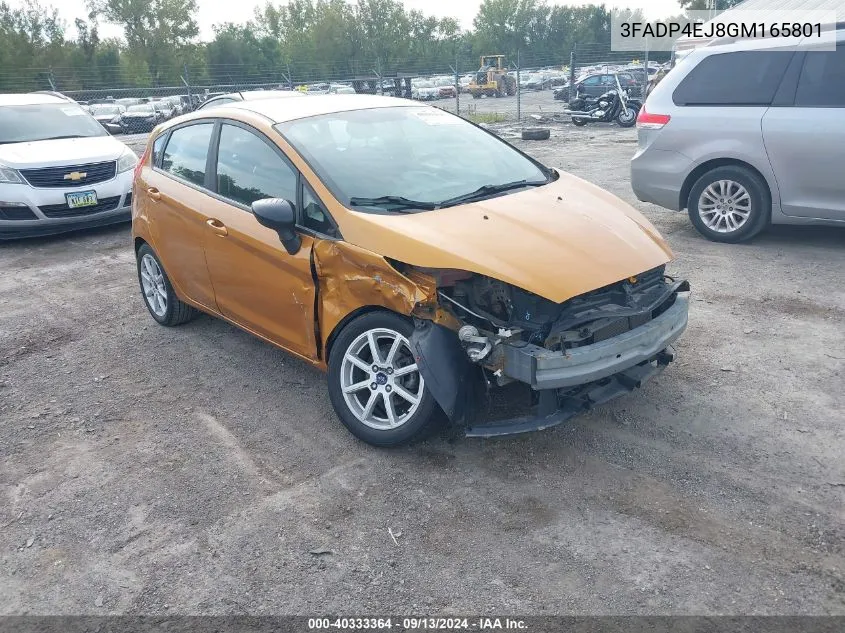 2016 Ford Fiesta Se VIN: 3FADP4EJ8GM165801 Lot: 40333364