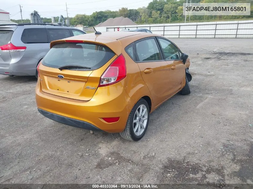 2016 Ford Fiesta Se VIN: 3FADP4EJ8GM165801 Lot: 40333364