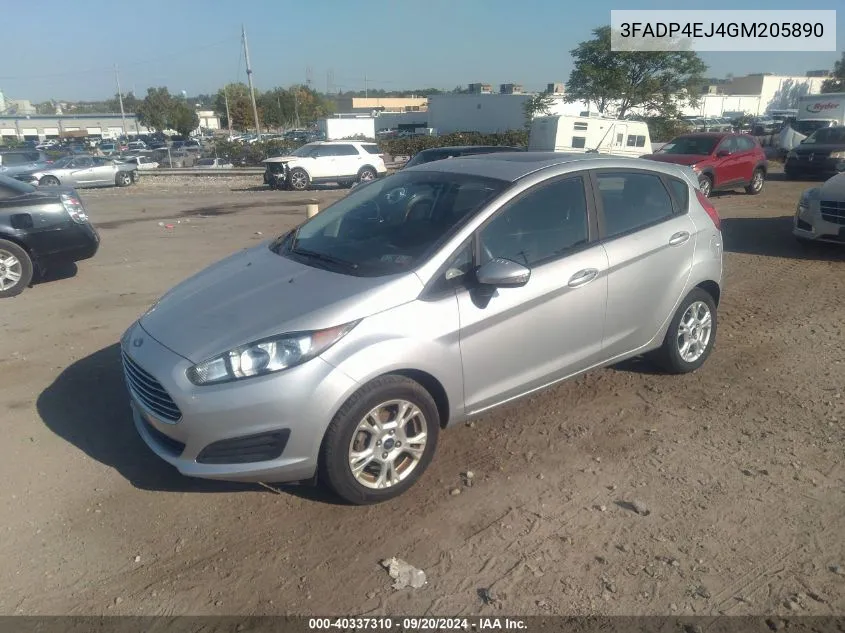 2016 Ford Fiesta Se VIN: 3FADP4EJ4GM205890 Lot: 40337310