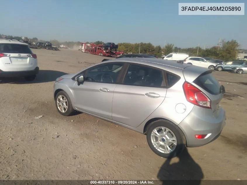 3FADP4EJ4GM205890 2016 Ford Fiesta Se