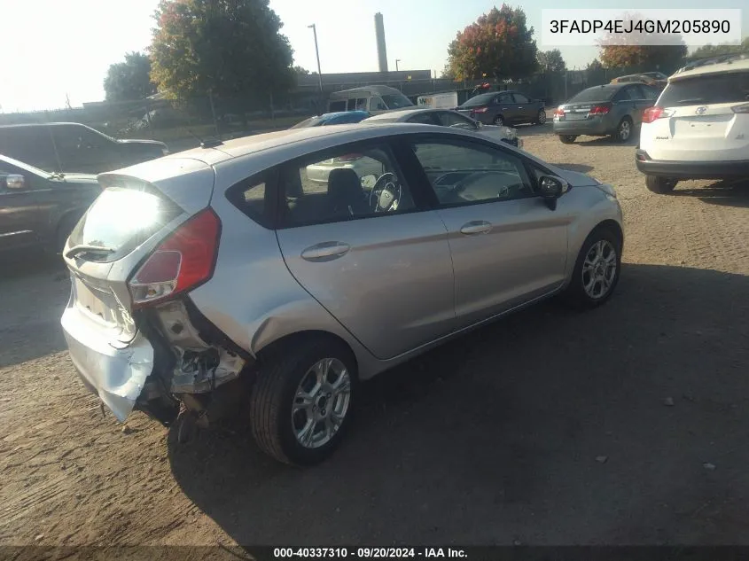 3FADP4EJ4GM205890 2016 Ford Fiesta Se