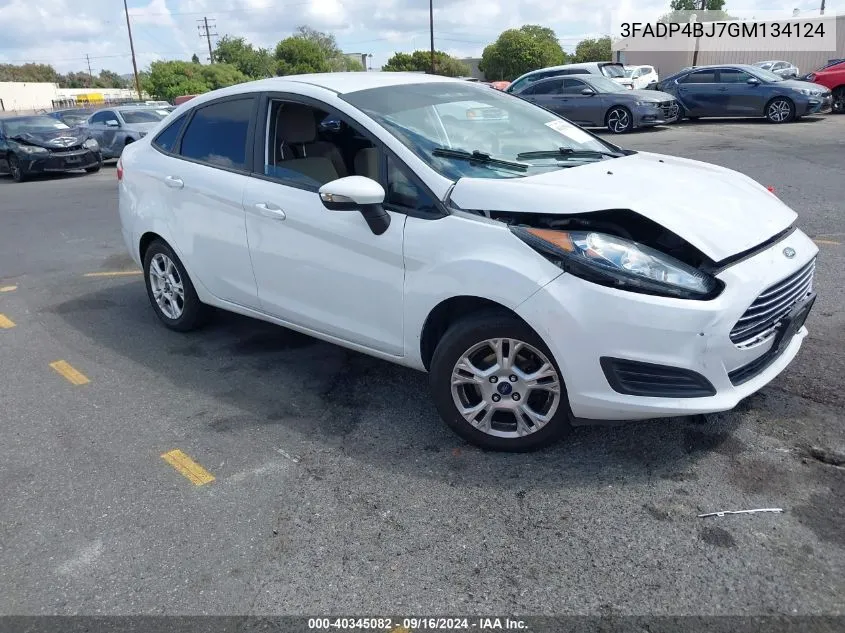 2016 Ford Fiesta Se VIN: 3FADP4BJ7GM134124 Lot: 40345082