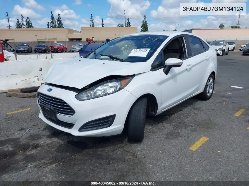 3FADP4BJ7GM134124 2016 Ford Fiesta Se