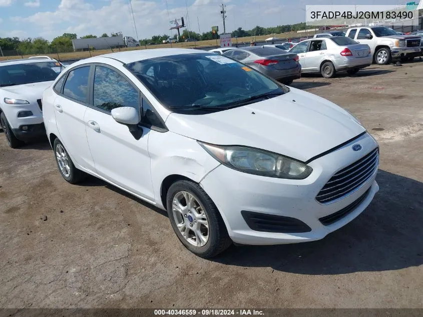 2016 Ford Fiesta Se VIN: 3FADP4BJ2GM183490 Lot: 40346559