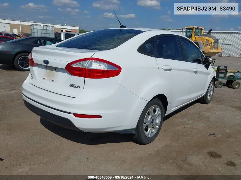 3FADP4BJ2GM183490 2016 Ford Fiesta Se