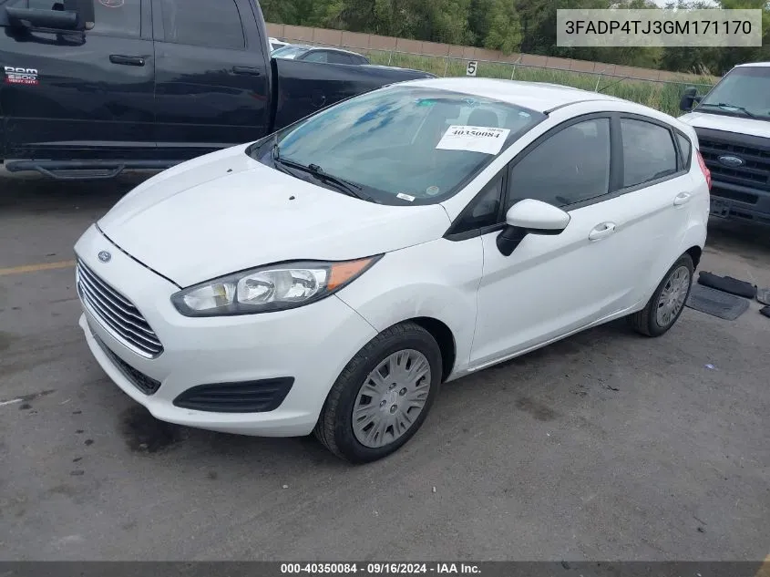 2016 Ford Fiesta S VIN: 3FADP4TJ3GM171170 Lot: 40350084